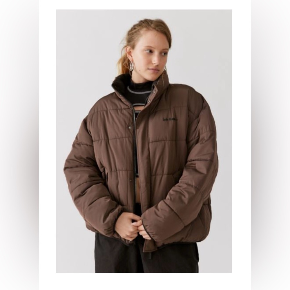 iets frans Chocolate Puffer Jacket NWT